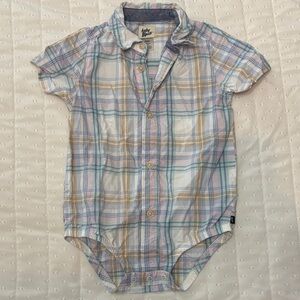 Baby B’Gosh Pastel Plaid Baby Bodysuit